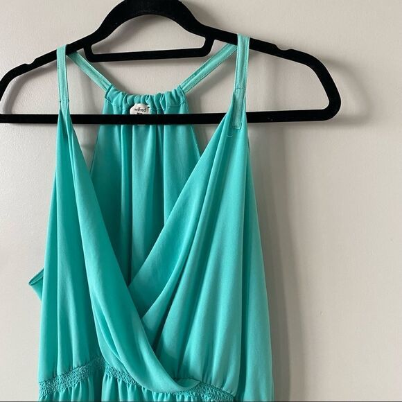 ARITIZA “Taleen” Teal/Turquoise Wrap Front Dress - Picture 7 of 13